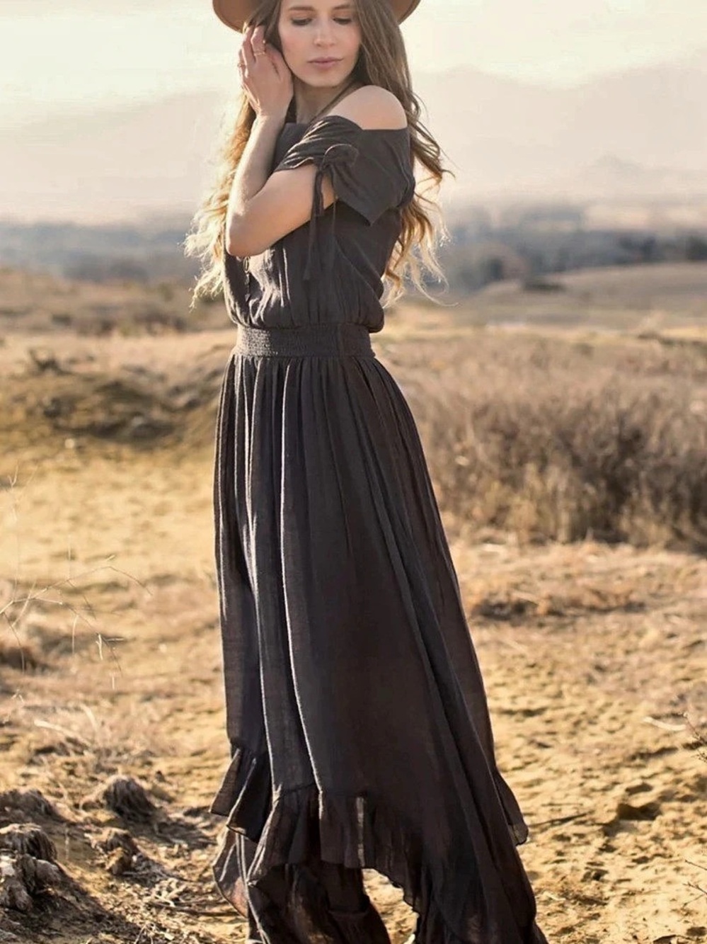 mia joy Maxi Dress in Black NWT